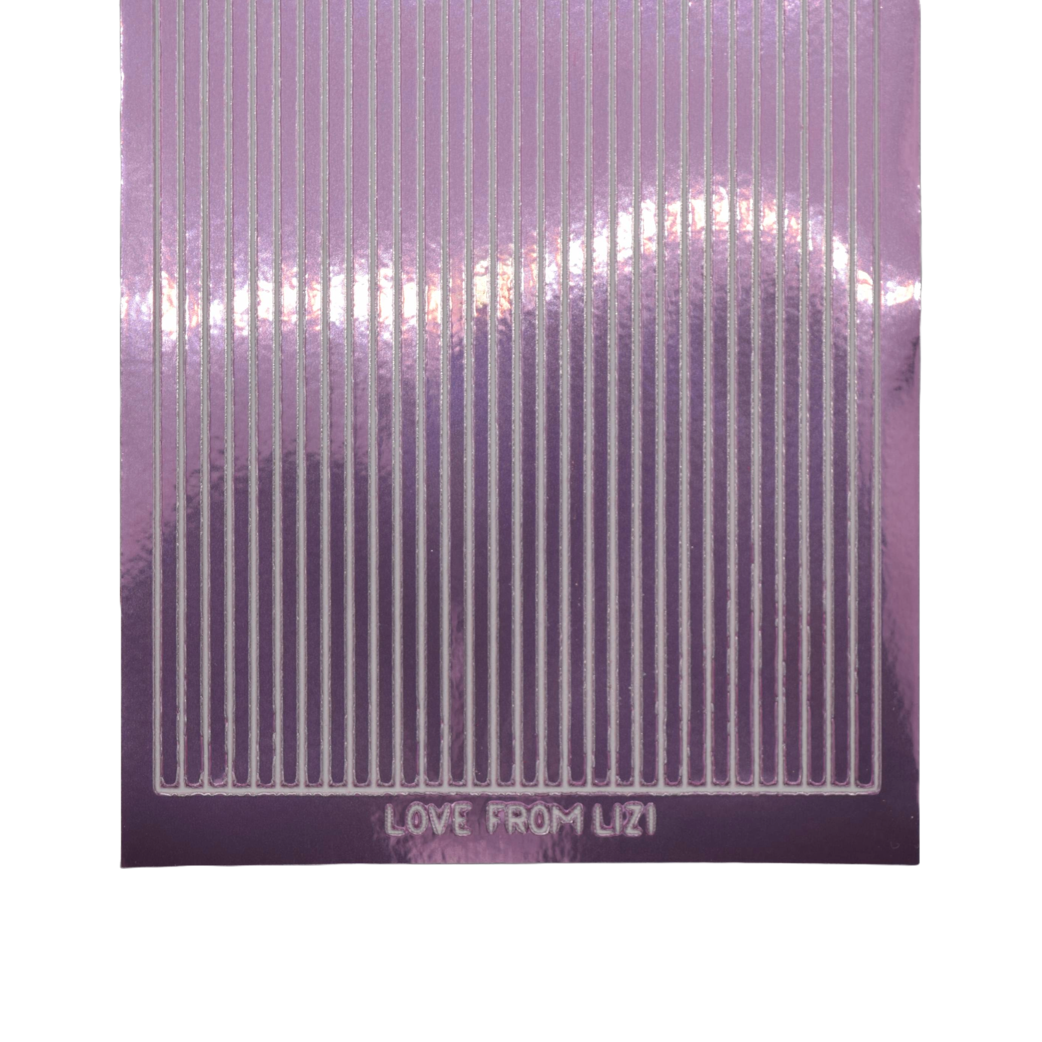 Straight Mauve Mirror Peel-Off Stickers